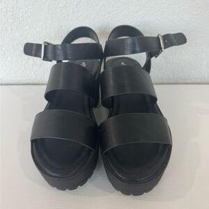 Black Leather Sandals
